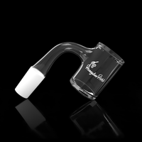 Thumbnail for Original Bevel Quartz Banger 90° Degree Black with 10mm 14mm 18mm Male & Female Joints for waterpipes | Honeybee Herb