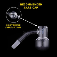 Thumbnail for Honey Kettle Quartz Banger 45 Degree Yellow Line with 10mm 14mm 18mm Male & Female Joints for Dab Rigs Bongs | Honeybee Herb
