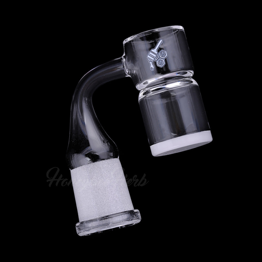 Honeybee Herb Quartz Banger Honey & Milk Bevel Splash Bucket 90° Degree