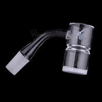 Thumbnail for Honey & Milk Bevel Splash Bucket Quartz Banger 45 Degree Yellow Line with 10mm 14mm 18mm Male & Female Joints for Dab Rigs Bongs | Honeybee Herb