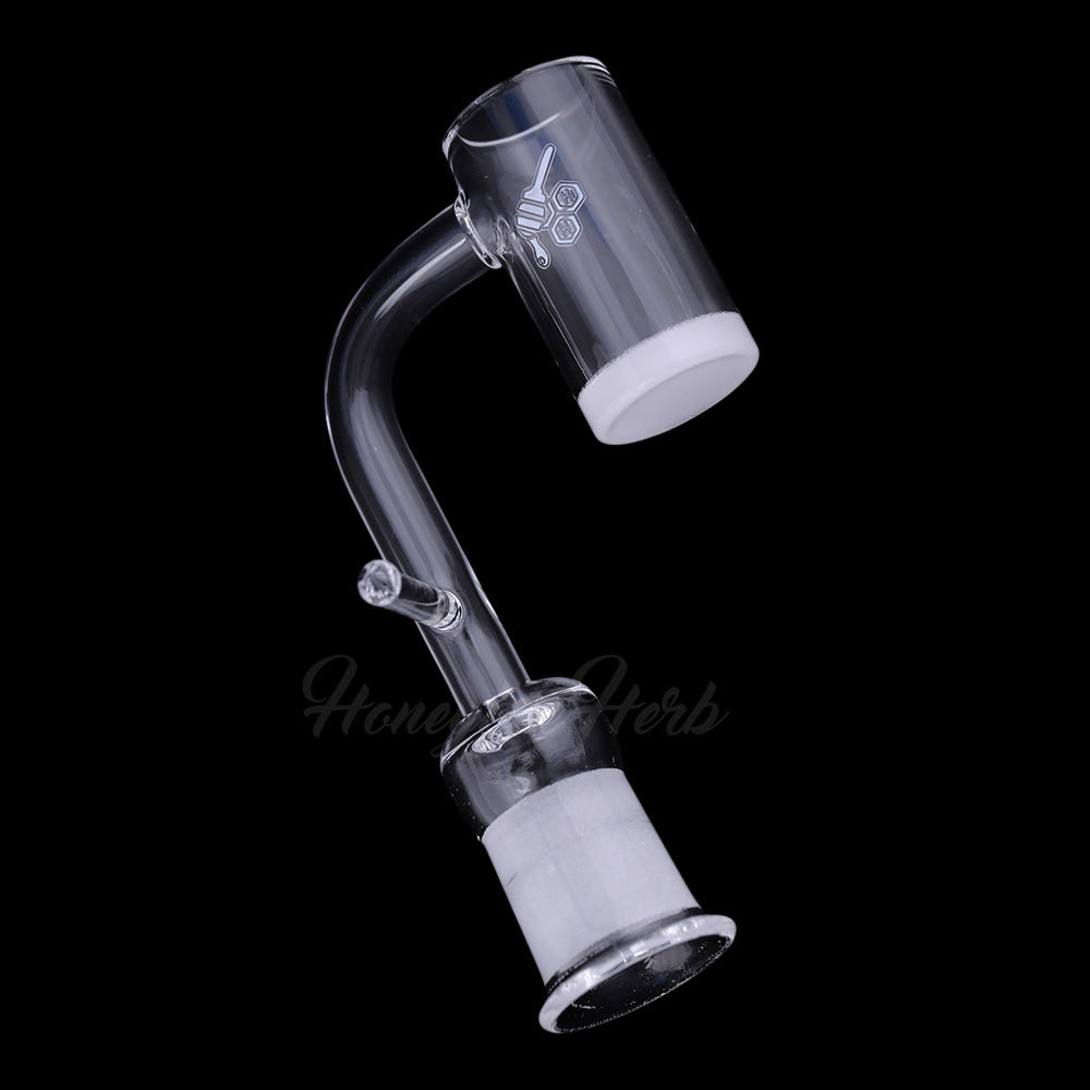 Honey & Milk Enail Quartz Banger 90° Degree Yellow Line with 10mm 14mm 18mm Male & Female Joints for waterpipes | Honeybee Herb