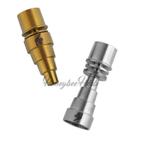 Thumbnail for Titanium Gold & Silver 6 in 1 Original Enail Dab Nail Compatible With 10mm 14mm 18mm Male & Female Joint For Dab Rig Bongs | Honeybee Herb