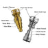 Titanium 6 in 1 Cage Hybrid Dab Nail Compatible With 10mm 14mm 18mm Male & Female Joints Infographic | Honeybee Herb