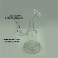 Thumbnail for Water Pipe 8in Rig White Infographic | Honeybee Herb