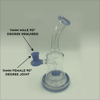 Thumbnail for Water Pipe 8in Rig Baby Blue Infographic | Honeybee Herb