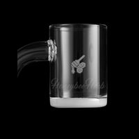 Thumbnail for Honey & Milk Quartz Banger 90 Degree Yellow Line with 10mm 14mm 18mm Male & Female Joints for Dab Rigs Bongs | Honeybee Herb