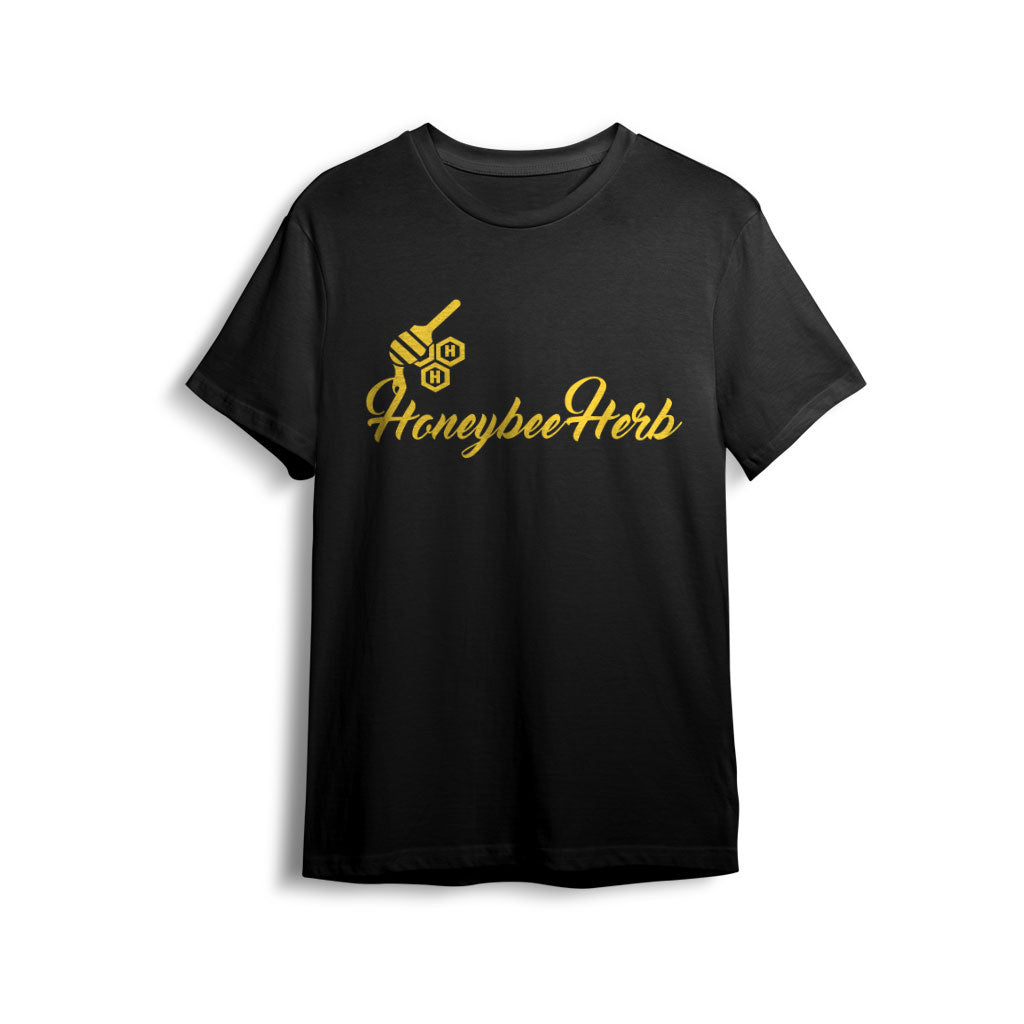 Honeybee Herb Logo Black T-Shirt Small To XL Size Available | Honeybee Herb