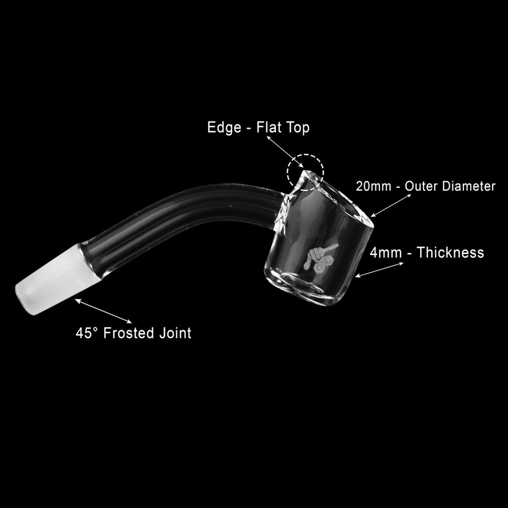 Original Quartz Banger 45Â° Degree Yellow Line with 10mm 14mm 18mm Male & Female Joints for waterpipes | Honeybee Herb