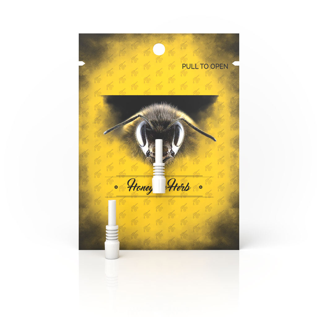 The 10MM Male Ceramic Nectar Collector Replacement Tip Yellow Packaging View