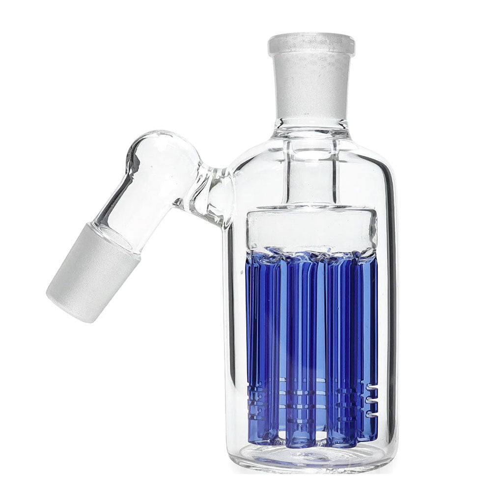 8 Arms 14MM Male 45°-Degree Tree Perc Blue Glass Ash Catcher