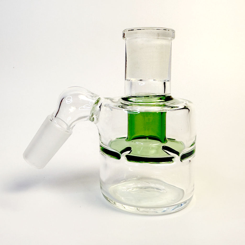 14MM Male 45°-Degree Angle Frosted Joint Shorty Green Mid Turbine perc Ash Catcher

