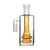 14MM Male 90°-Degree Joint Amber Double-Tier Showerhead Perc Ash Catcher