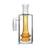 14MM Male 90°-Degree Joint Amber Double-Tier Showerhead Perc Ash Catcher
