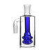 14MM Male 90°-Degree Joint Blue Double-Tier Showerhead Perc Ash Catcher