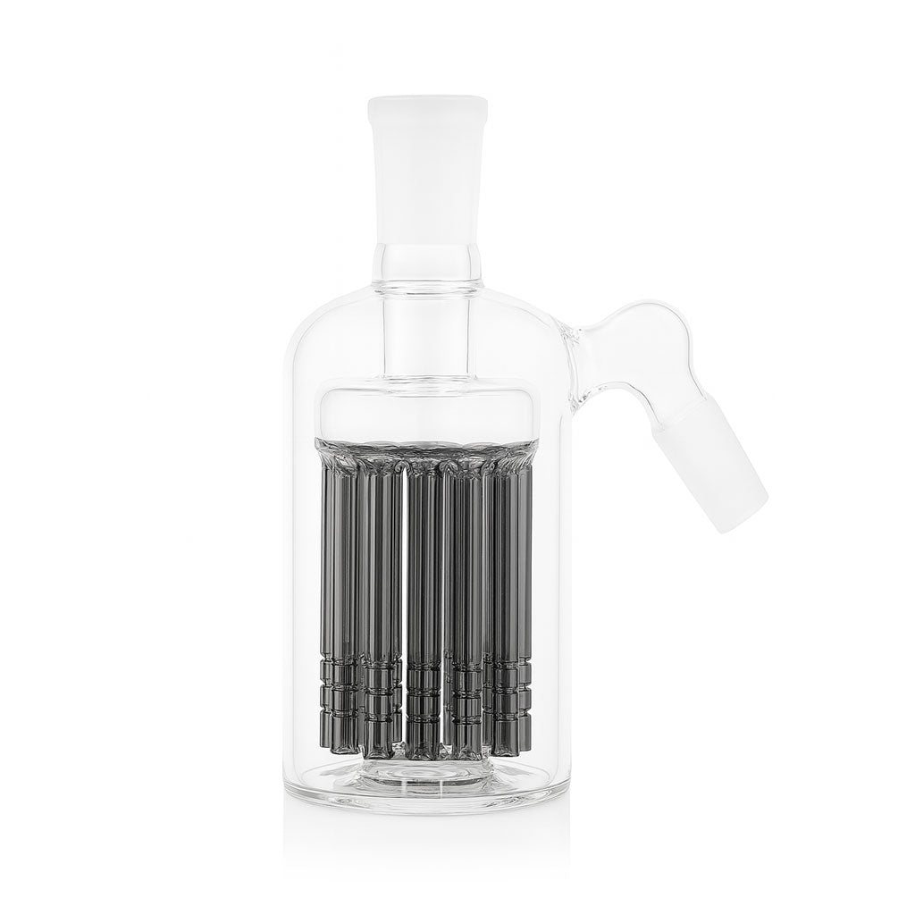 14MM 45°-Degree Male 8 Arms Gray Tree Perc Glass Ash Catcher Available At Honeybee Herb