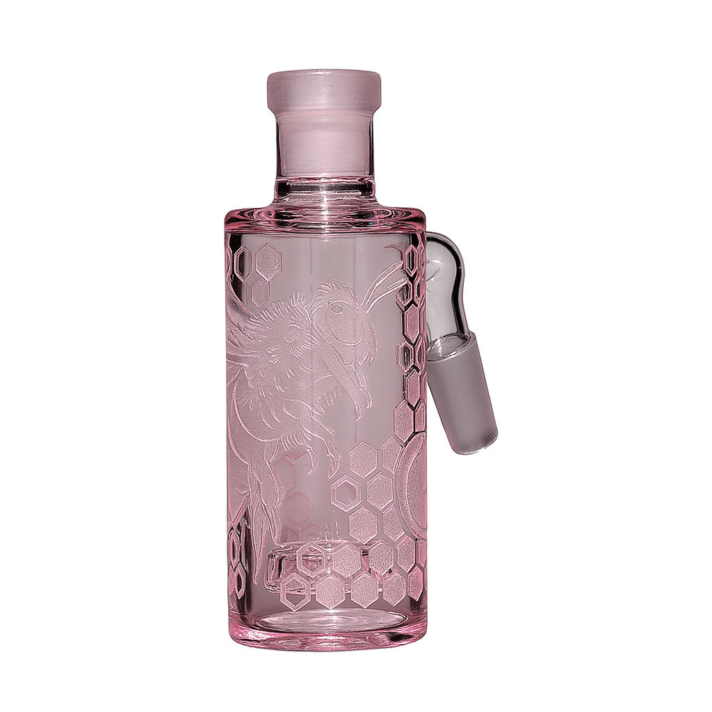14MM 45°-Degree Pink Milkyway Bee Hive Wet Ash Catcher Front View
