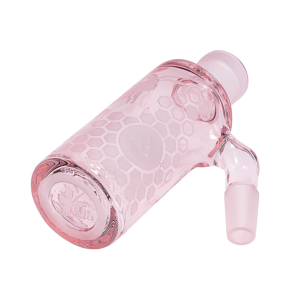 14MM 45°-Degree Pink Milkyway Bee Hive Wet Ash Catcher Horizontal View