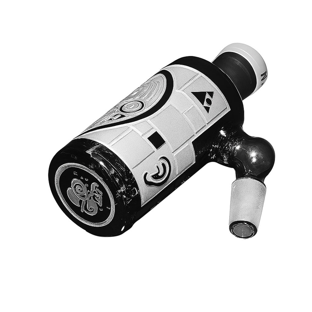 14MM 45°-Degree Smoke Milkyway Maya Wet Ash Catcher Horizontal View Available At Honeybee Herb
