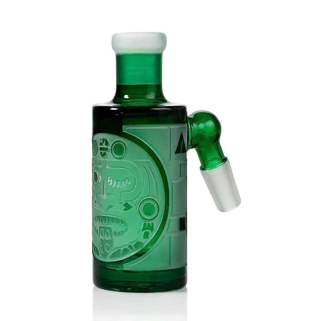 14MM 45°-Degree Teal Milkyway Maya Wet Ash Catcher Available At Honeybee Herb 