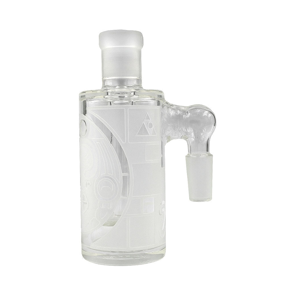 14MM 90°-Degree Clear Glass Milkyway Maya Wet Ash Catcher Available At Honeybee Herb