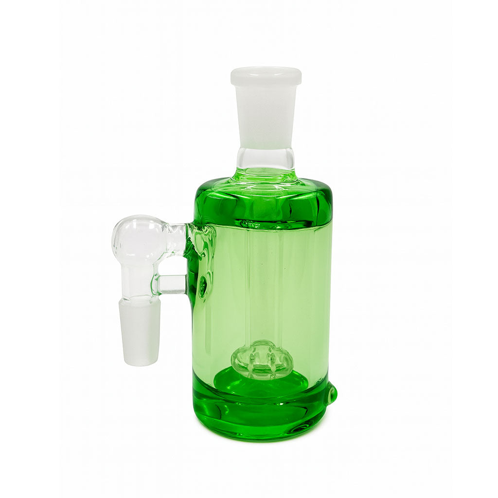 14MM 90°-Degree Green Opaque Glass Showerhead Perc Ash Catcher at Honeybee Herb Buzz Shop