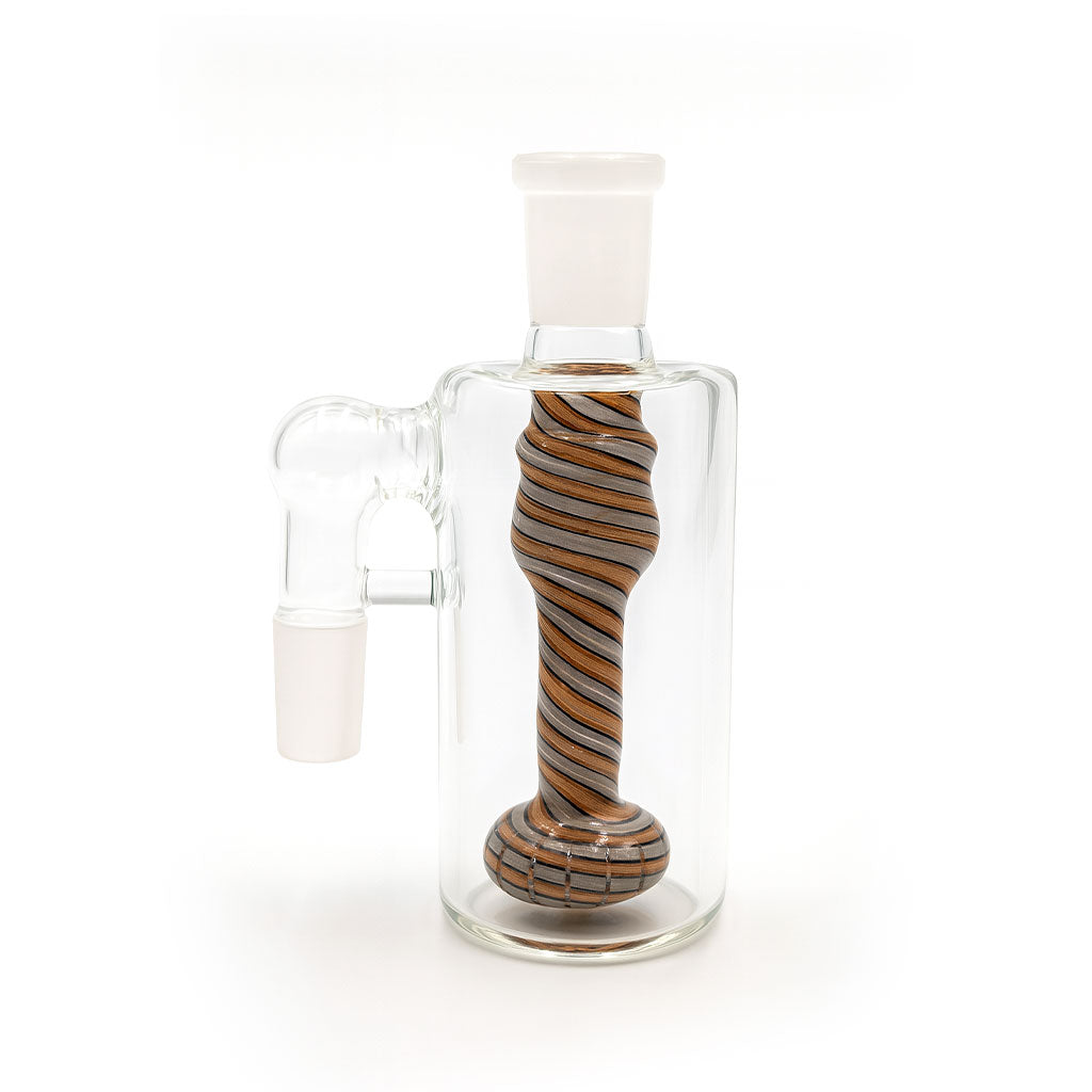 Mocha Handblown Borosilicate Glass Showerhead Perc 14MM 90°-Degree Ash Catcher at Honeybee Herb