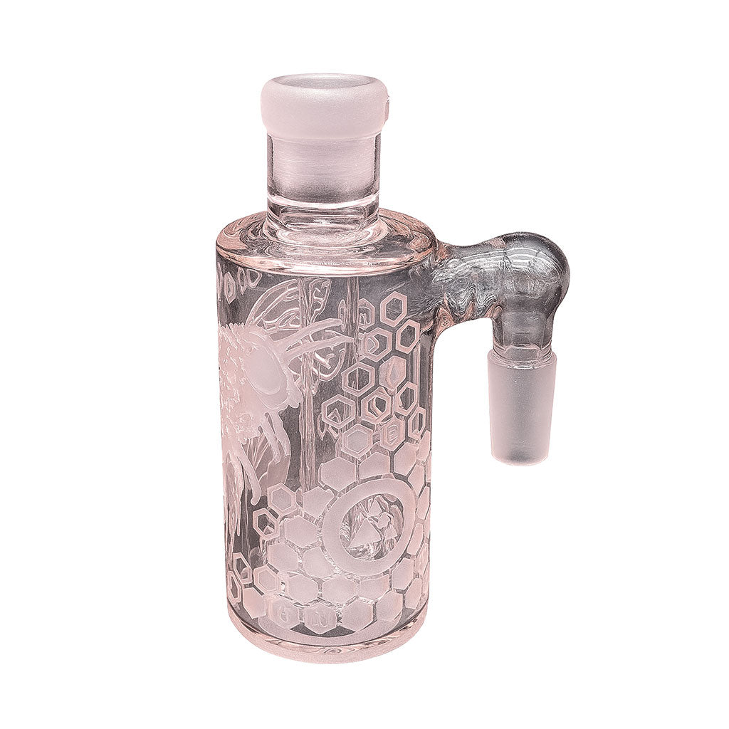 Milkyway Bee Hive 14MM 90°-Degree Pink Wet Ash Catcher Available At Honeybee Herb Buzz Shop