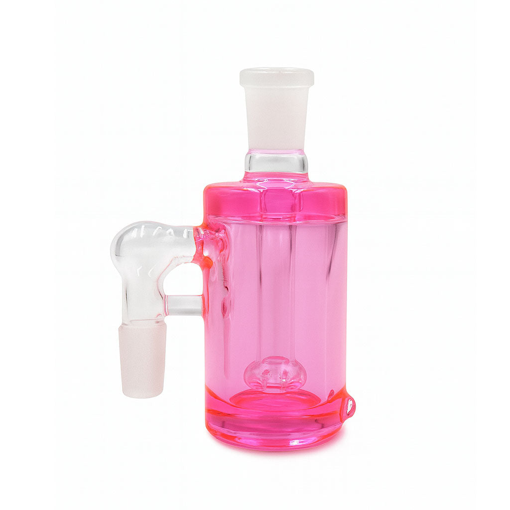 14MM 90°-Degree Pink Opaque Glass Showerhead Perc Ash Catcher at Honeybee Herb Buzz Shop