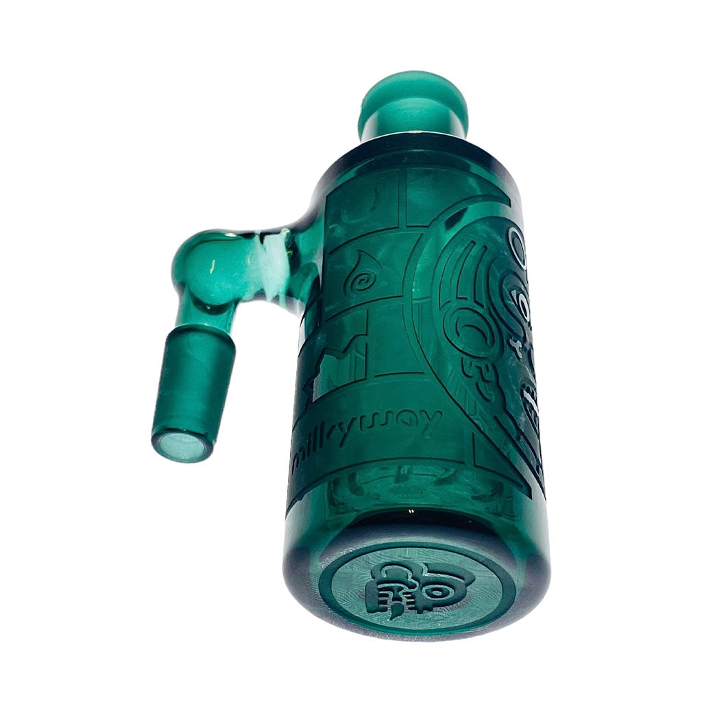 14MM 90°-Degree Teal Milkyway Maya Wet Ash Catcher Bottom To Up Capture