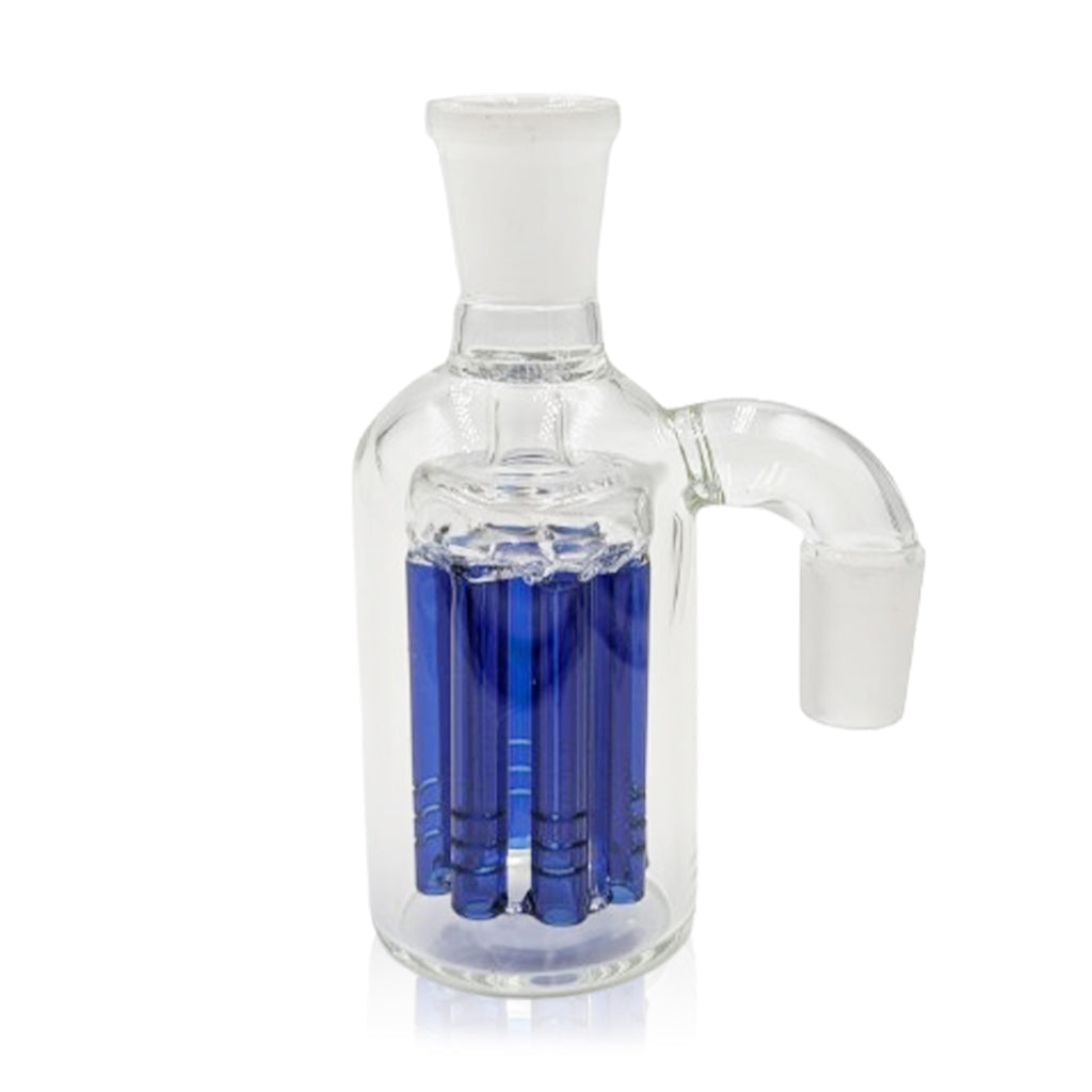 8 Arms 18MM Male 90°-Degree Tree Perc Blue Glass Ash Catcher