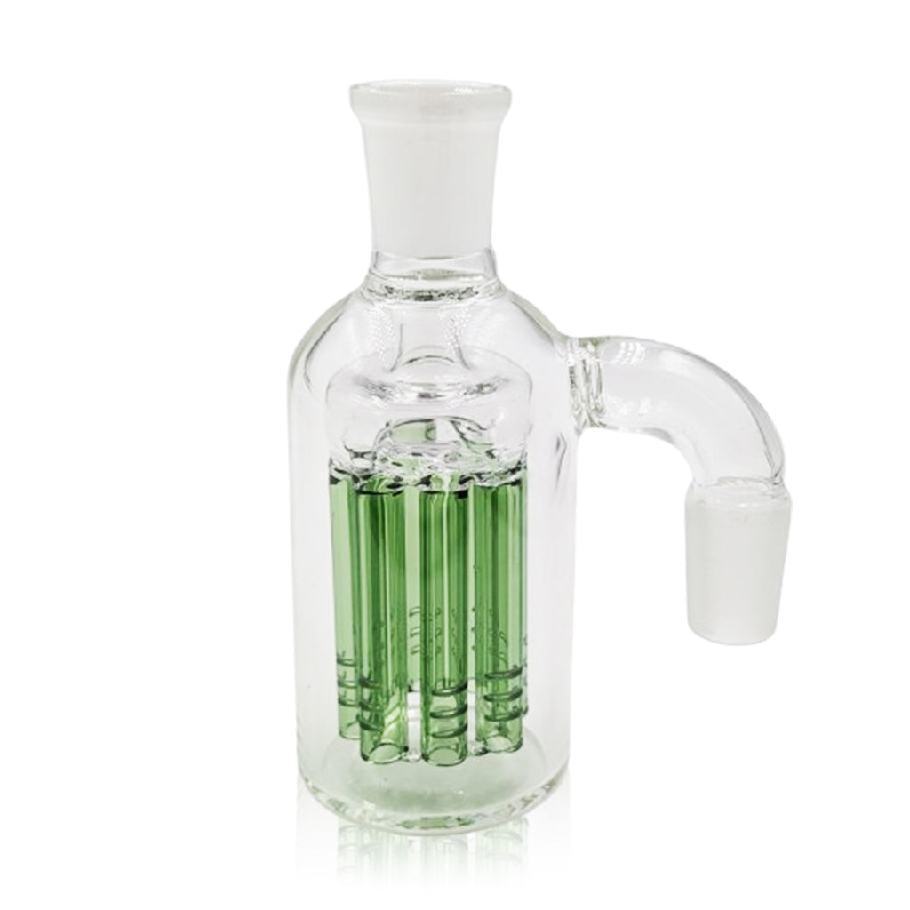 8 Arms 18MM Male 90°-Degree Tree Perc Green Glass Ash Catcher