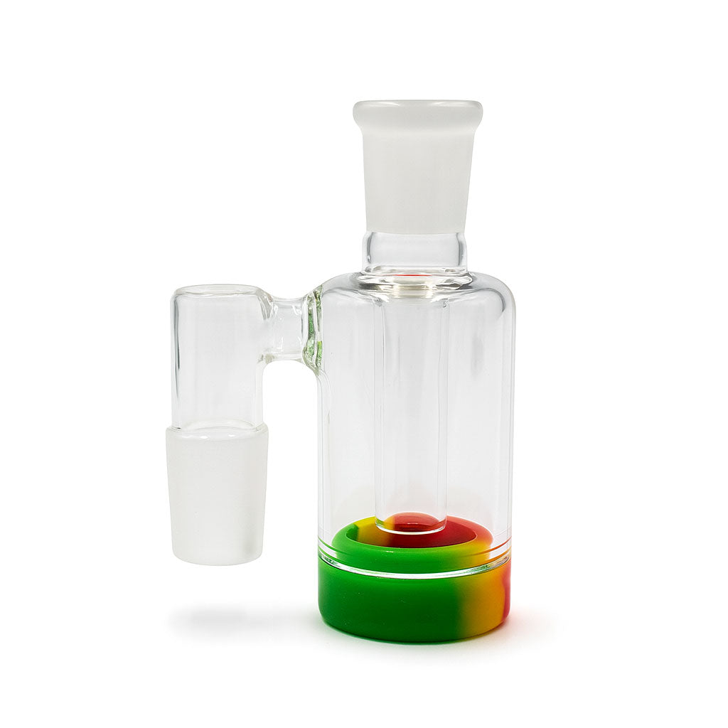 18MM 90°-Degree Clear Glass Silicone Base Reclaim Catcher at Honeybee Herb Buzz Shop