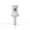 White Glass 18MM Female To 14MM Male Joint Adaptor Actual View