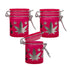 2.5-Inch Airtight Pink Glass Silver Leaves Stash Jar 3-Pack View