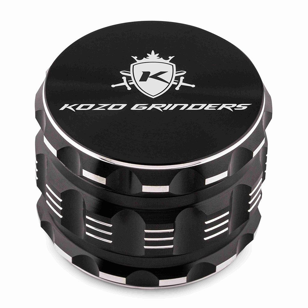 2.5 Inch Black Kozo Sharp Teeth Herb Grinder At Honeybee Herb Buzz Shop 