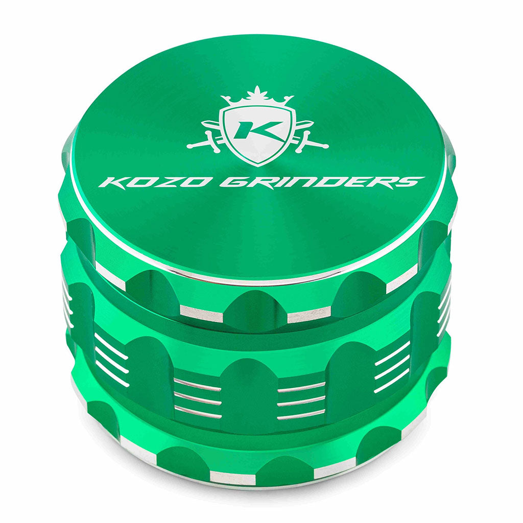 2.5 Inch Green Kozo Sharp Teeth Herb Grinder At Honeybee Herb Buzz Shop 