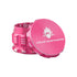 2.5 Inch Pink Kozo Sharp Teeth Herb Grinder Open View At Honeybee Herb Buzz Shop 