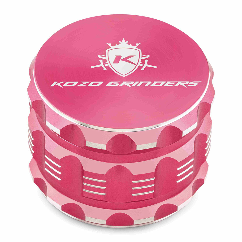 2.5 Inch Pink Kozo Sharp Teeth Herb Grinder At Honeybee Herb Buzz Shop 
