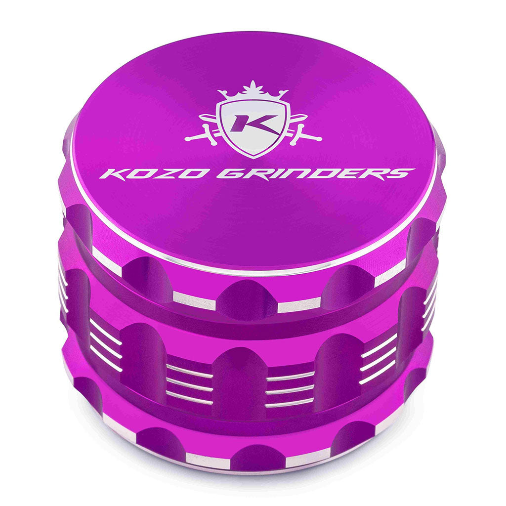 2.5 Inch Purple Kozo Sharp Teeth Herb Grinder At Honeybee Herb Buzz Shop 