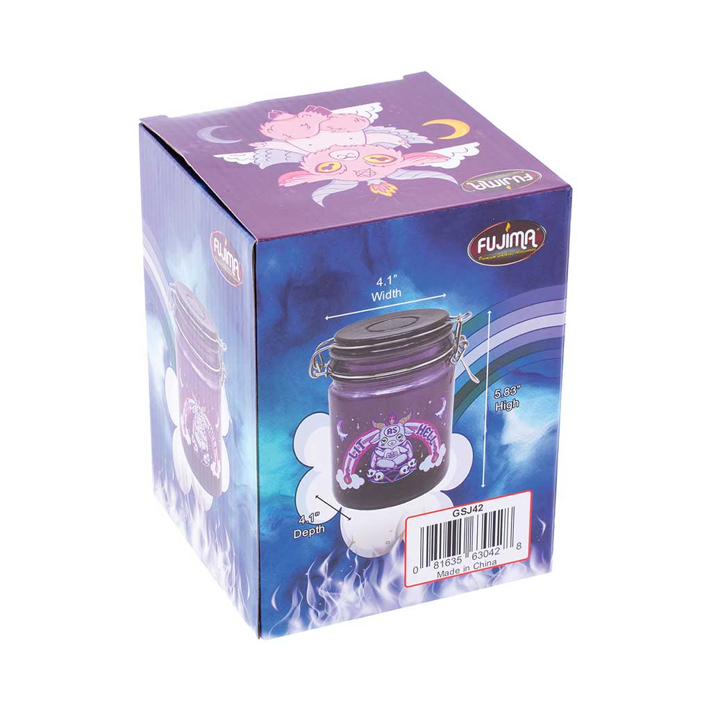 Retail box for 22oz Lit as Hell glass jar with clasp—order now for quick delivery 