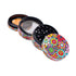 2-Inch Hippie Love Wacky Grinder 4 Piece Herb Grinder With Peace And Flowers 
