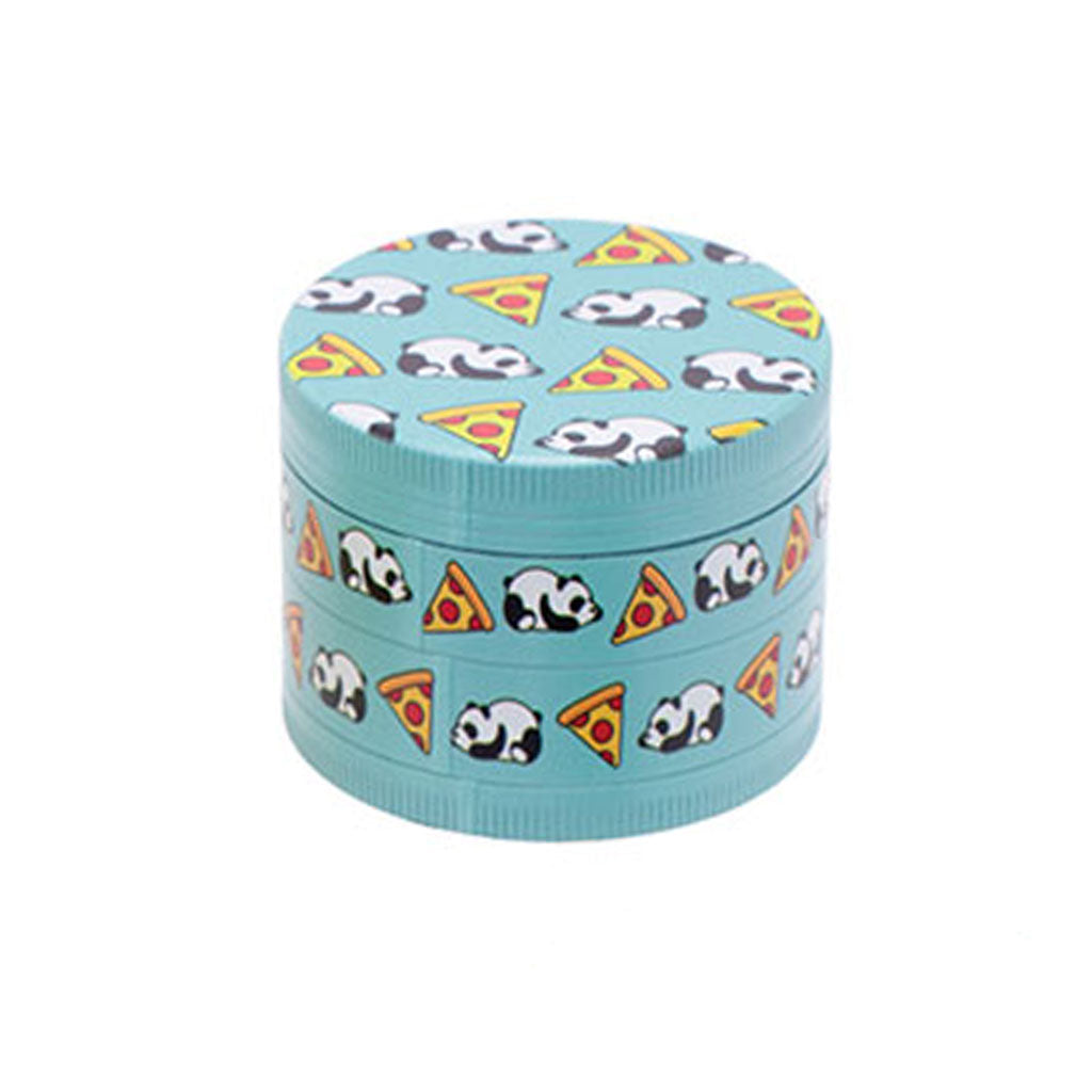 Panda Pizza 2-Inch Wacky Grinder With Fun Panda And Pizza Design Available At Honeybee Herb