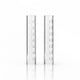 2PK Hollow Quartz Dab Pillars With Holes Clear View
