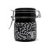 3.5-Inch Trippy Mushroom Black & White Checkboard Storage Jar By Ted Miller Innovations At Honeybee Herb