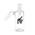 3 Arm Slitted Diffused Downstem Perc Ash Catcher, 14mm male 45 degree, clear glass ash catcher for cleaner hits.