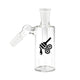 3 Arm Slitted Diffused Downstem Perc Ash Catcher, 14mm male 45 degree, clear glass ash catcher for cleaner hits.