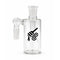 3 Arm Slitted Diffused Downstem Perc Ash Catcher, 14mm male 90 degree, clear glass ash catcher for cleaner hits.