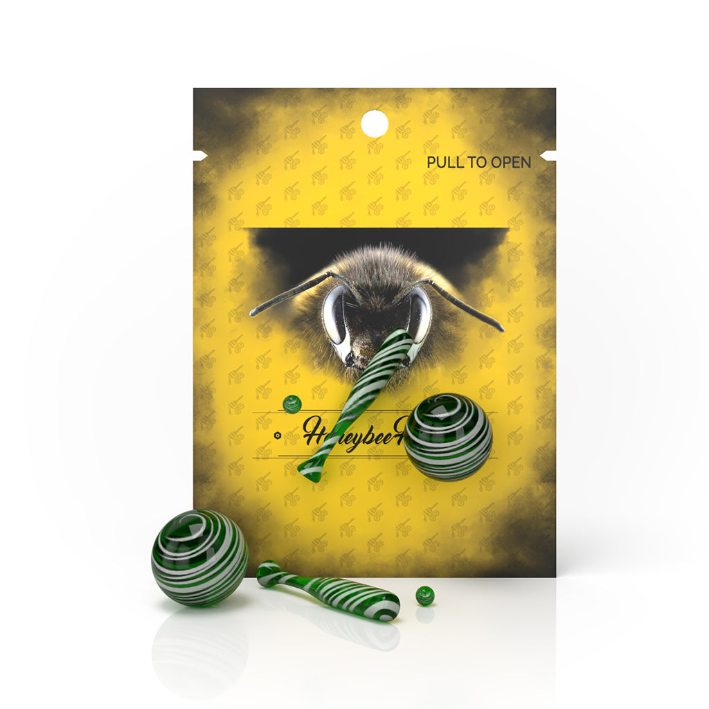 3 Pack Of Green Dab Baseball Set Of 1 Dab Bat And 2 Sizes Dab Marbel Packaging View 