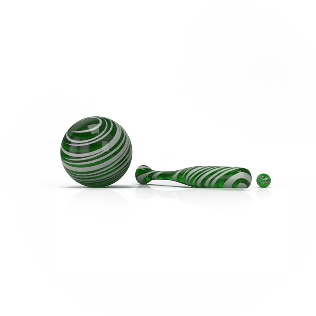 3 Pack Of Green Dab Baseball Set of 1 Dab Bat, 1 Dab Marbel & 1 Terp Pearl