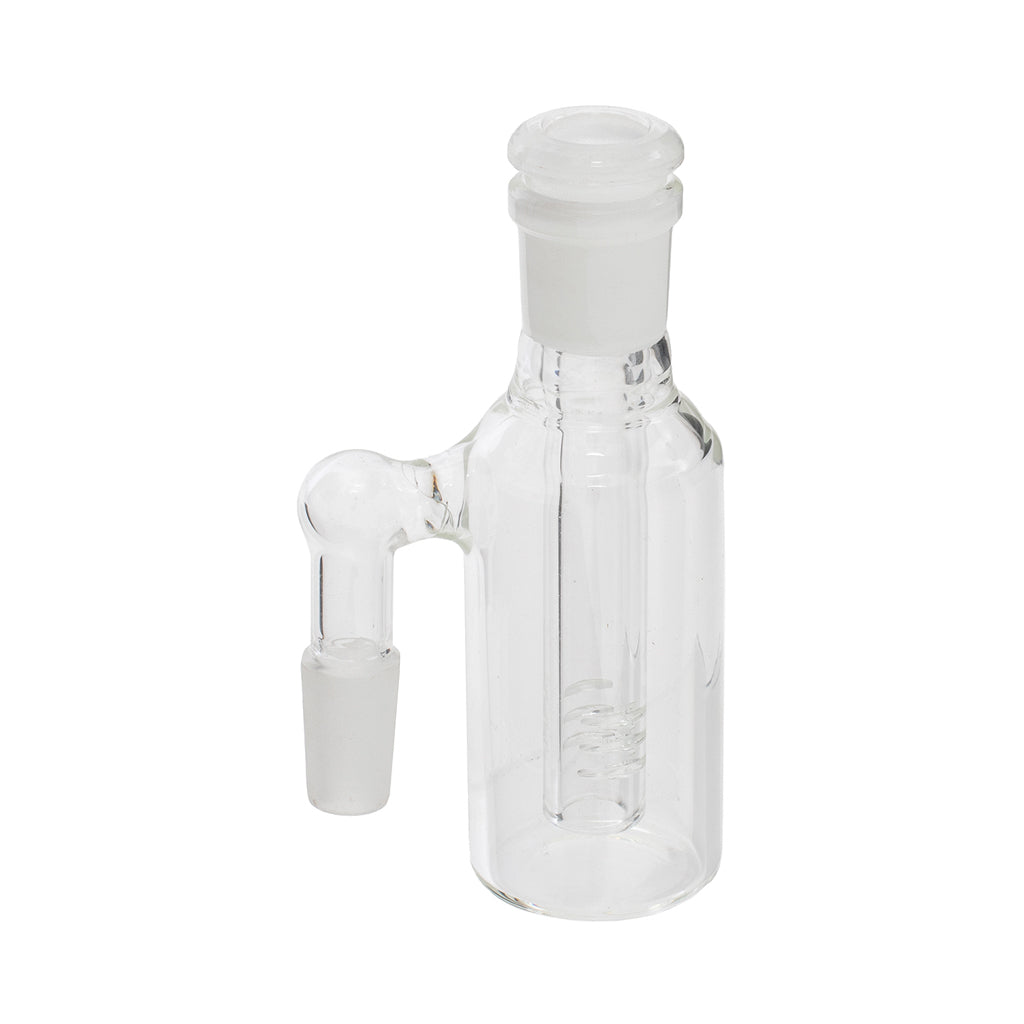 4.3-Inch Clear Glass 90°-Degree Diffused Slits Downstem Ash Catcher Available At Honeybee Herb